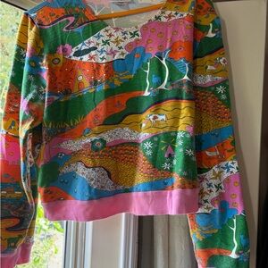 Colorful Graphic Women's Lightweight Sweatshirt